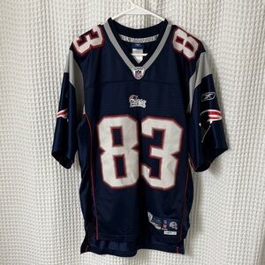 Wes Welker NFL Equipment NE Patriots Jersey #83 - Reebok - Size S w/L+2